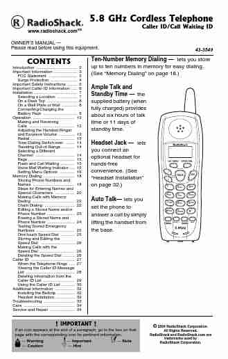 Radio Shack Cordless Telephone 43-3549-page_pdf